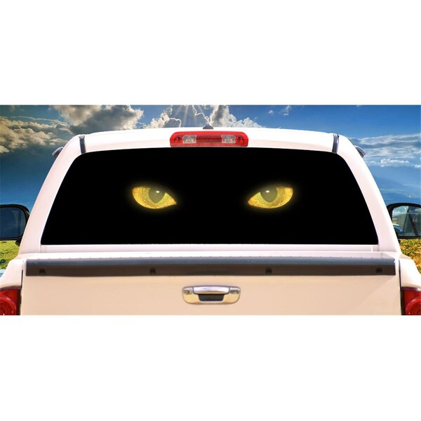 Entretenimiento Cat Eyes Rear Window Graphic Truck View Thru Vinyl Back Decal EN3257136 - main